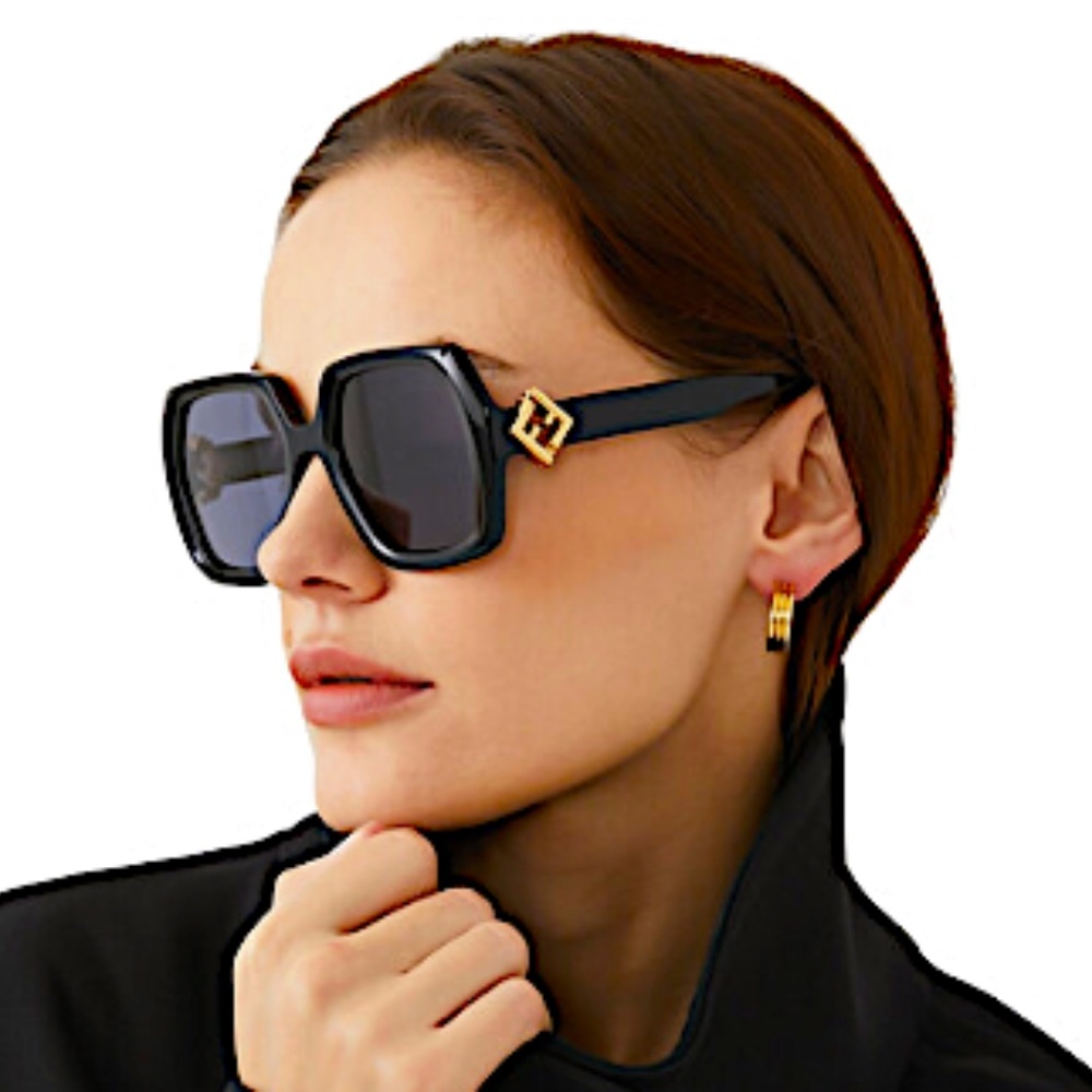 Fendi FF Diamonds Square Sunglasses, 53mm